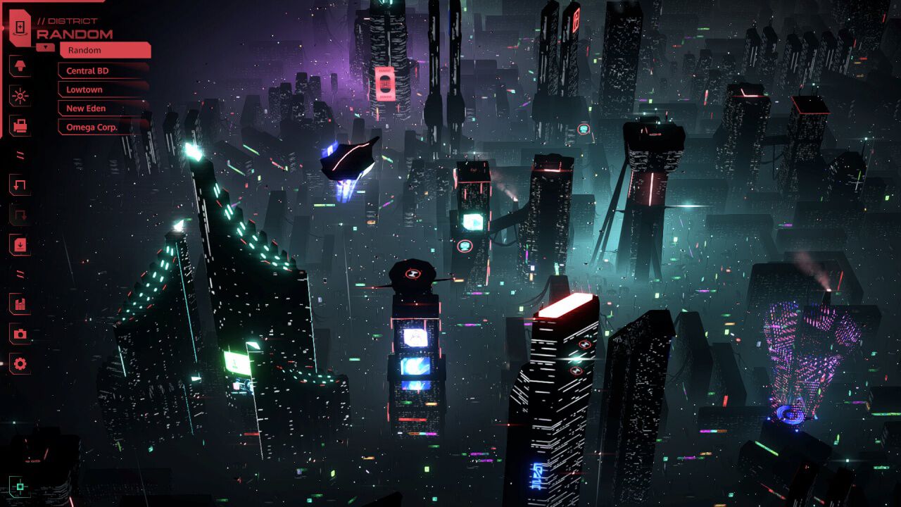 Dystopika』はサイバーパンクな雰囲気あふれる未来都市が
