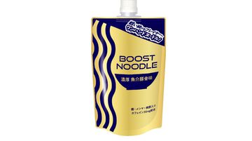 eスポーツラーメン『ブーストヌードル』日本ハムから本日（7/27）発売。ゲーム中も片手で食べやすいパウチ型、開けてすぐに食べられる