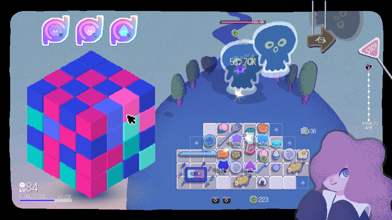 『CUBEN ―キューブン―』は無心で遊べるローグライトパズル。夢中になれるカジュアルなパズルやアイテム管理要素も楽しい1作【BitSummit Drift】