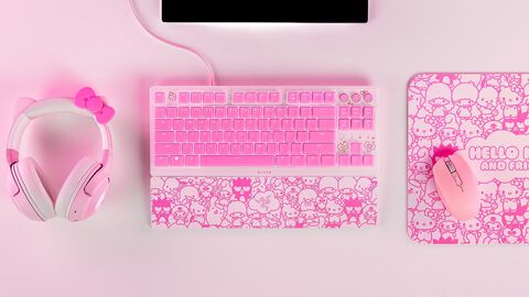【Razer×サンリオ】ピンクでかわいい“ハローキティ”モチーフのゲーミングガジェットが登場。日本では現在キーボードのみ購入可能