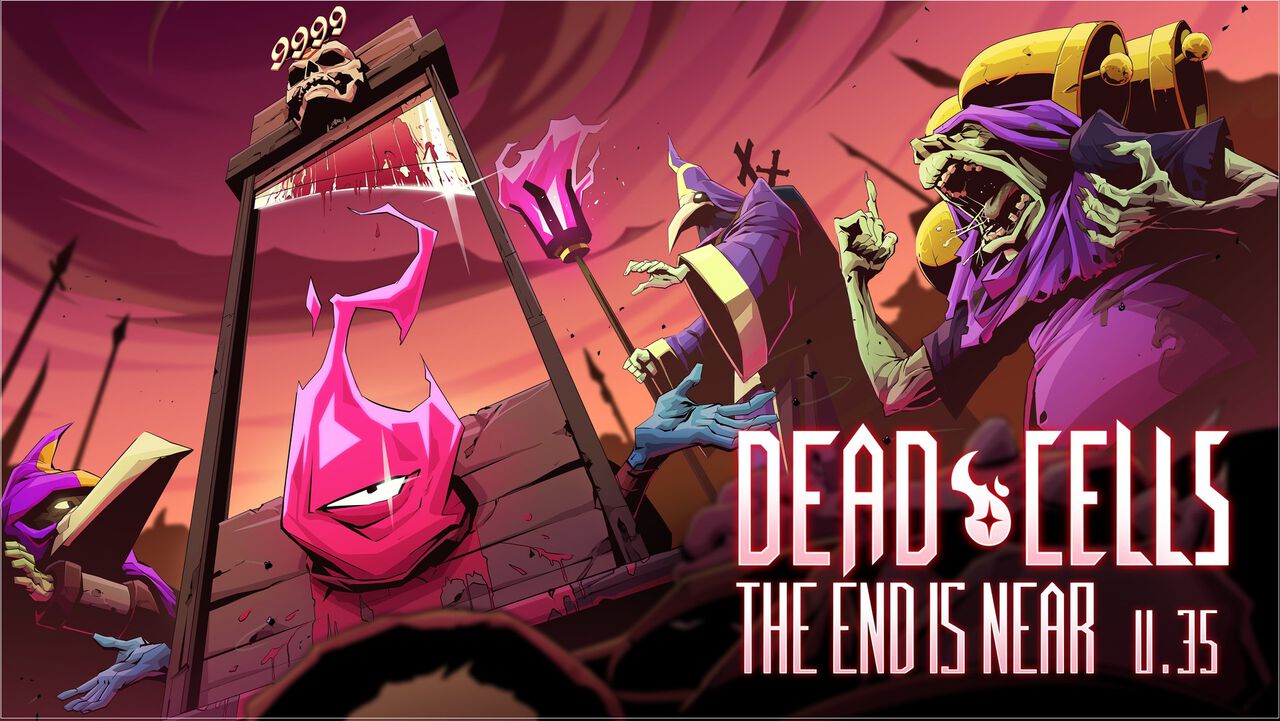 『Dead Cells』最終大型アップデートが8月19日に配信。ギロチンで処刑寸前の主人公が描かれたキーアートが公開