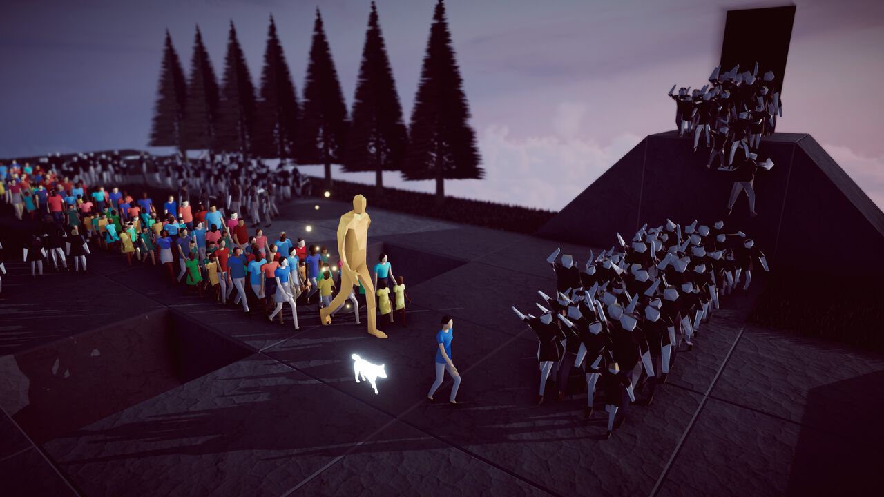 『HUMANITY』柴犬を操作して群衆をゴールまで導くパズルアクション。見ているだけでも楽しい!【夏のおすすめゲームレビュー】