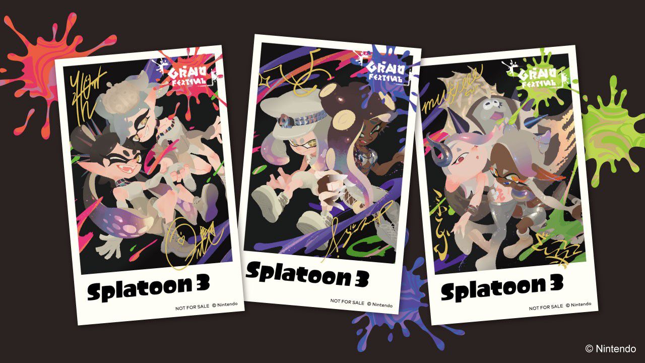 『スプラトゥーン3』サイン入りブロマイドセットが対象商品の購入でもらえる。8月23日よりゲーム取扱い店舗にてスタート