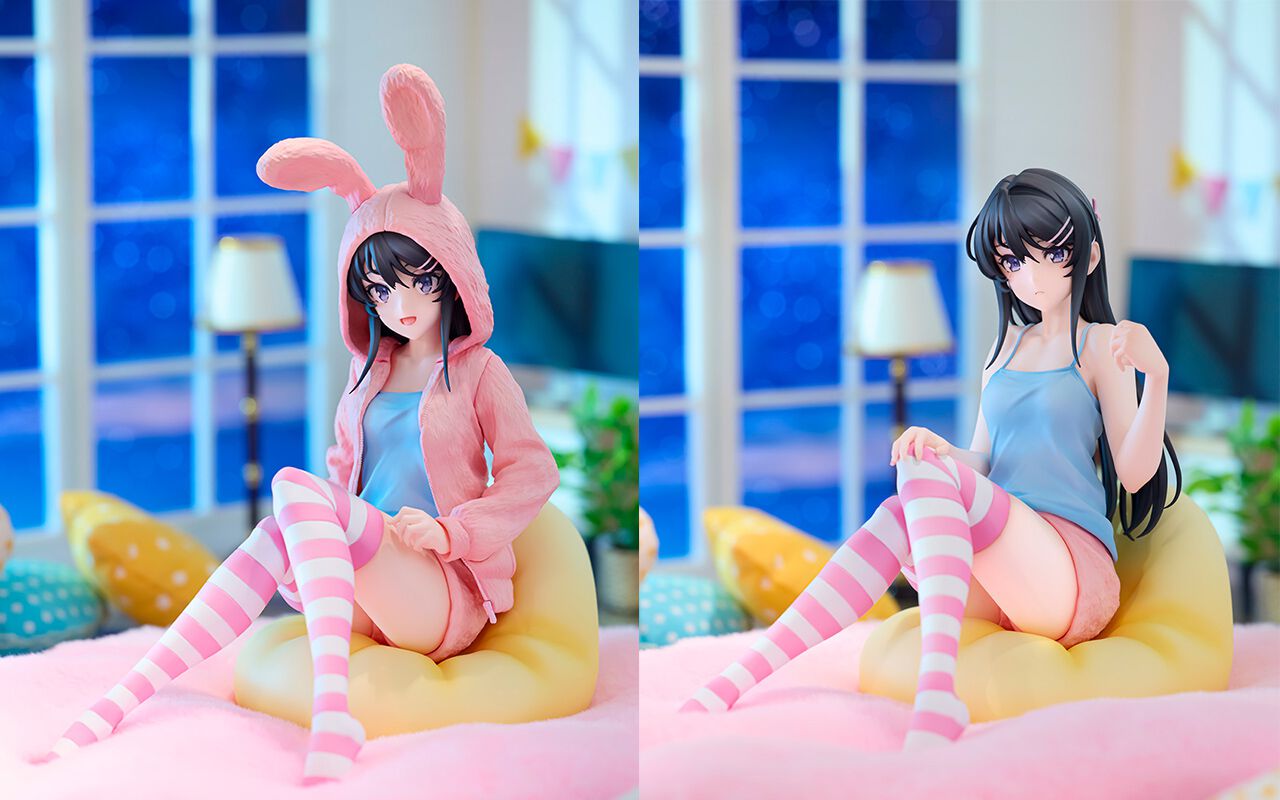 青ブタ』桜島麻衣がウサ耳パーカー姿でフィギュアに。フードを被ってい