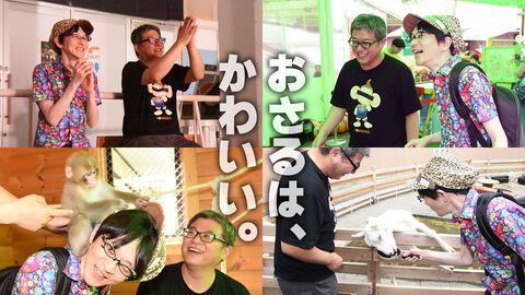 おじさんふたり、日光さる軍団のおさるランドではしゃぐ。子ざるには人間と動物の赤ちゃん両方のかわいさがあってどうにかなりそう