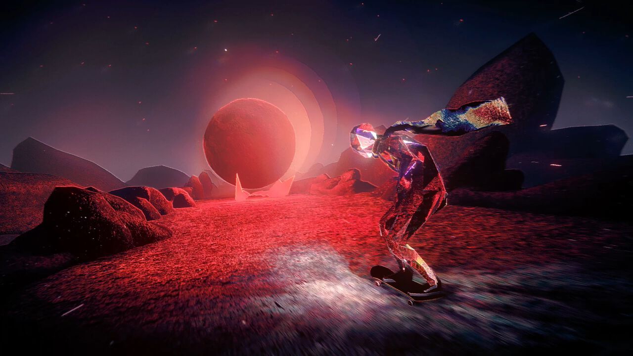 スケボー悪魔となり、バキバキにスタイリッシュな空間でオーリーをキメろ! 不条理でサイケデリックなスケボーゲー『Skate Story』プレイリポート【TGS2024】