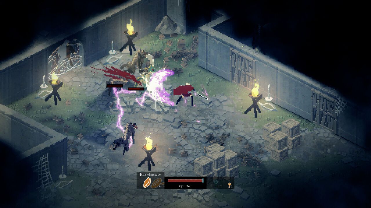 『クロノソード』クォータービューのドット絵ソウルライクアクション。過去と未来を行き来して滅亡した世界の秘密を解き明かす
