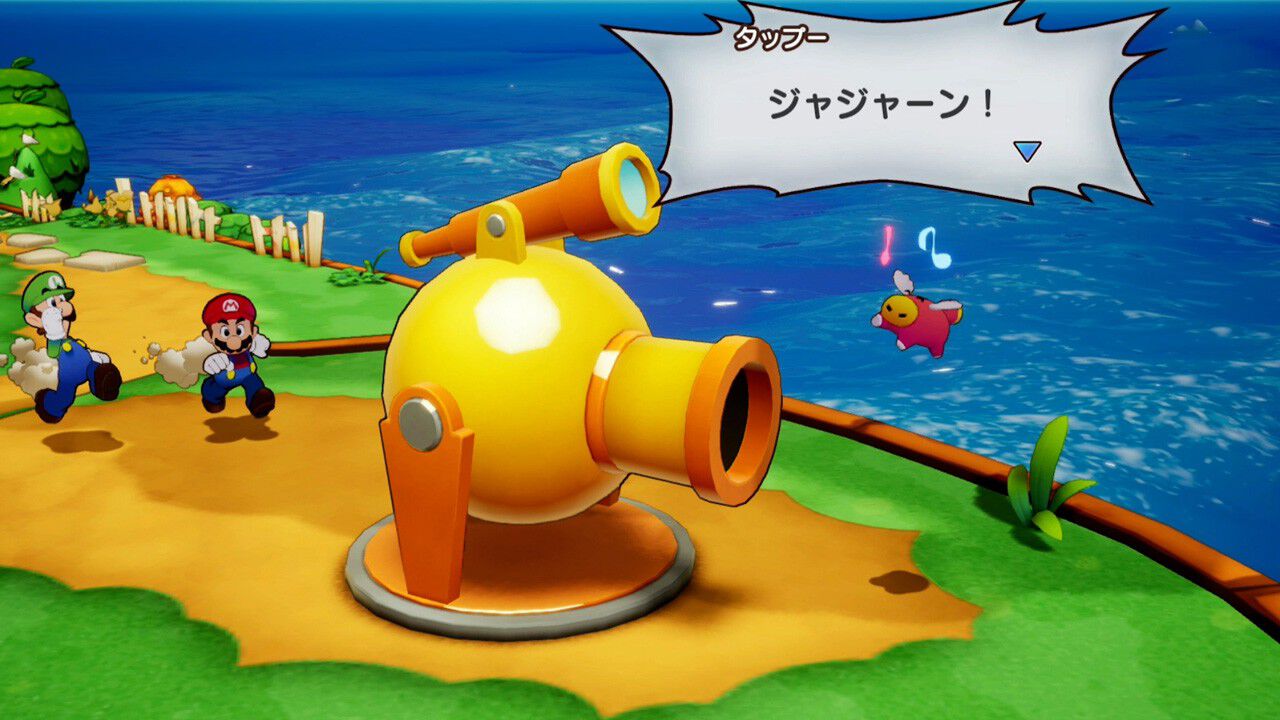 『マリオ&ルイージRPG ブラザーシップ!』拠点となる“船島”の見どころが公開。便利な大砲移動やウワサ話好きのおばちゃんも登場