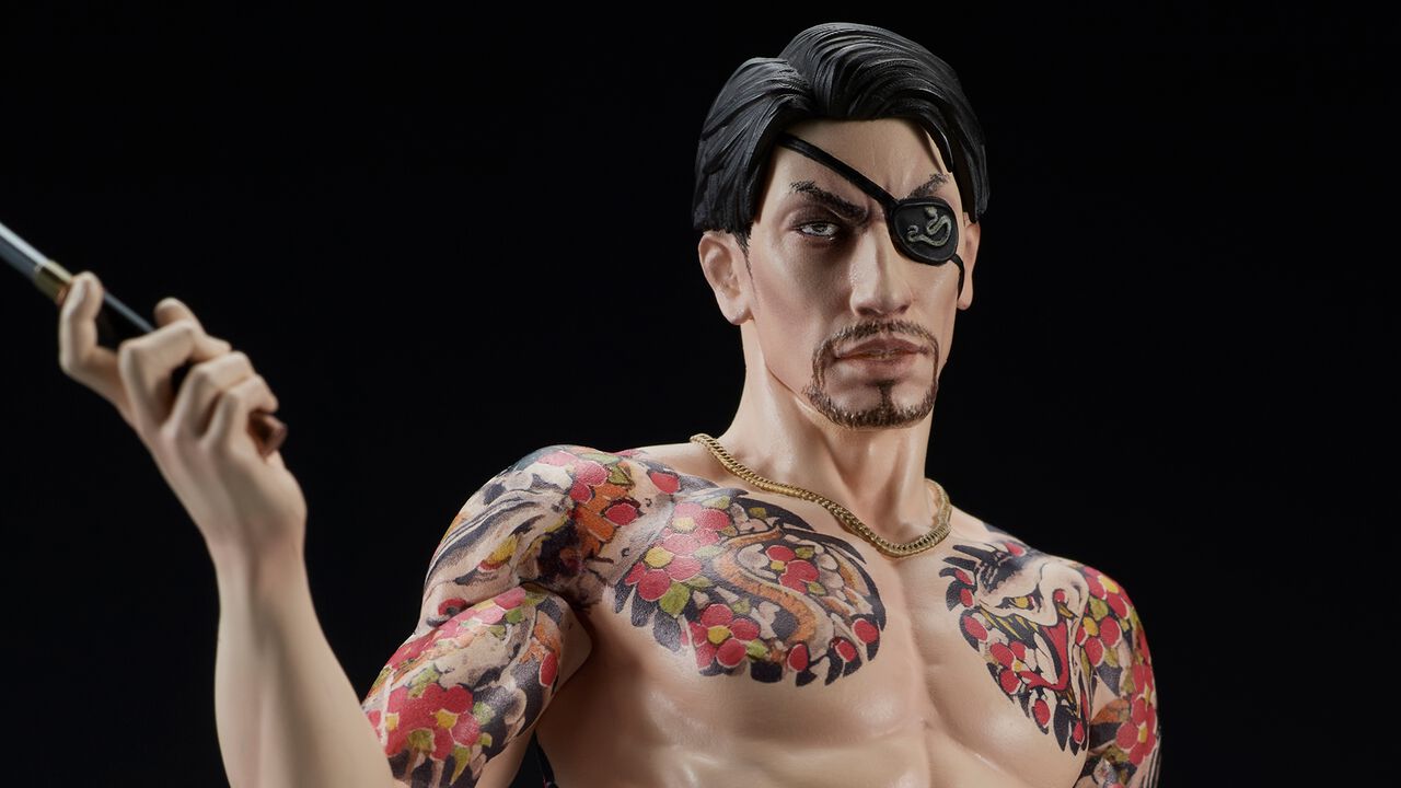 『龍が如く』真島吾朗のスタチューフィギュアが本日（4/17）より予約開始。おなじみ“般若”の刺青が目を引く嶋野の狂犬
