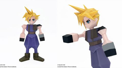 『FF7』からクラウドのポリゴンソフビの発売が決定。オリジナルのデフォルメデザインがモチーフに