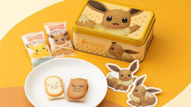 ポケモン東京ばな奈にキュートなイーブイデザインのクッキー缶が登場！スペシャルイーブイステッカー付き