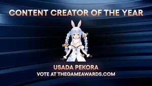 【ホロライブ】兎田ぺこら、The Game Awards 2024で“Content Creator of the Year”に日本のVTuberで初ノミネート。2年連続VTuberの受賞なるか？