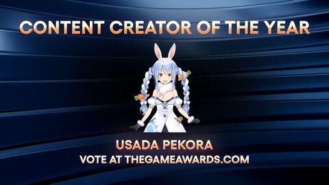 【ホロライブ】兎田ぺこら、The Game Awards 2024で“Content Creator of the Year”に日本のVTuberで初ノミネート。2年連続VTuberの受賞なるか？