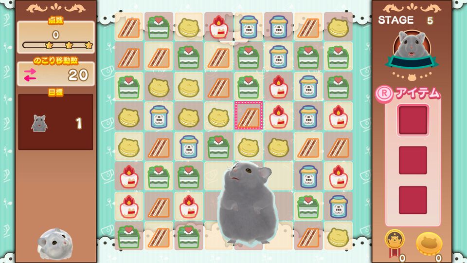 ハムスター育成パズル『はむぱふぇ ハムスターのスイーツパズル』がSwitchで7月25日発売。登場するハムスターの毛色は約600種