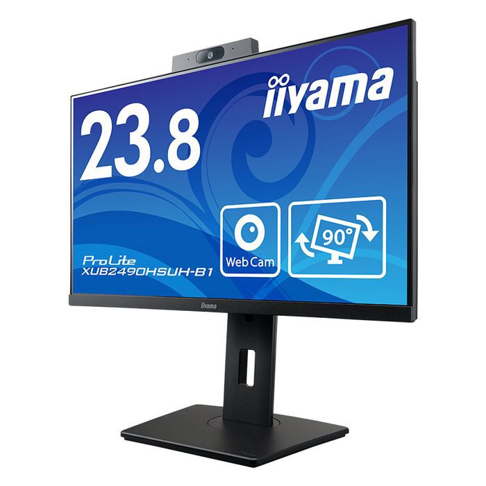 Webカメラ機能付き　 23．6型ワイドタッチパネル液晶ディスプレイ JAPANNEXT、Webカメラとマイクを内蔵した19,980円の23.8型フルHD液晶