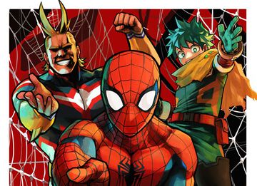 『ヒロアカ』最終42巻が本日（12/4）発売。堀越耕平が描くスパイダーマンとデク＆オールマイトが“マーベル・コミック”公式トップページに掲載