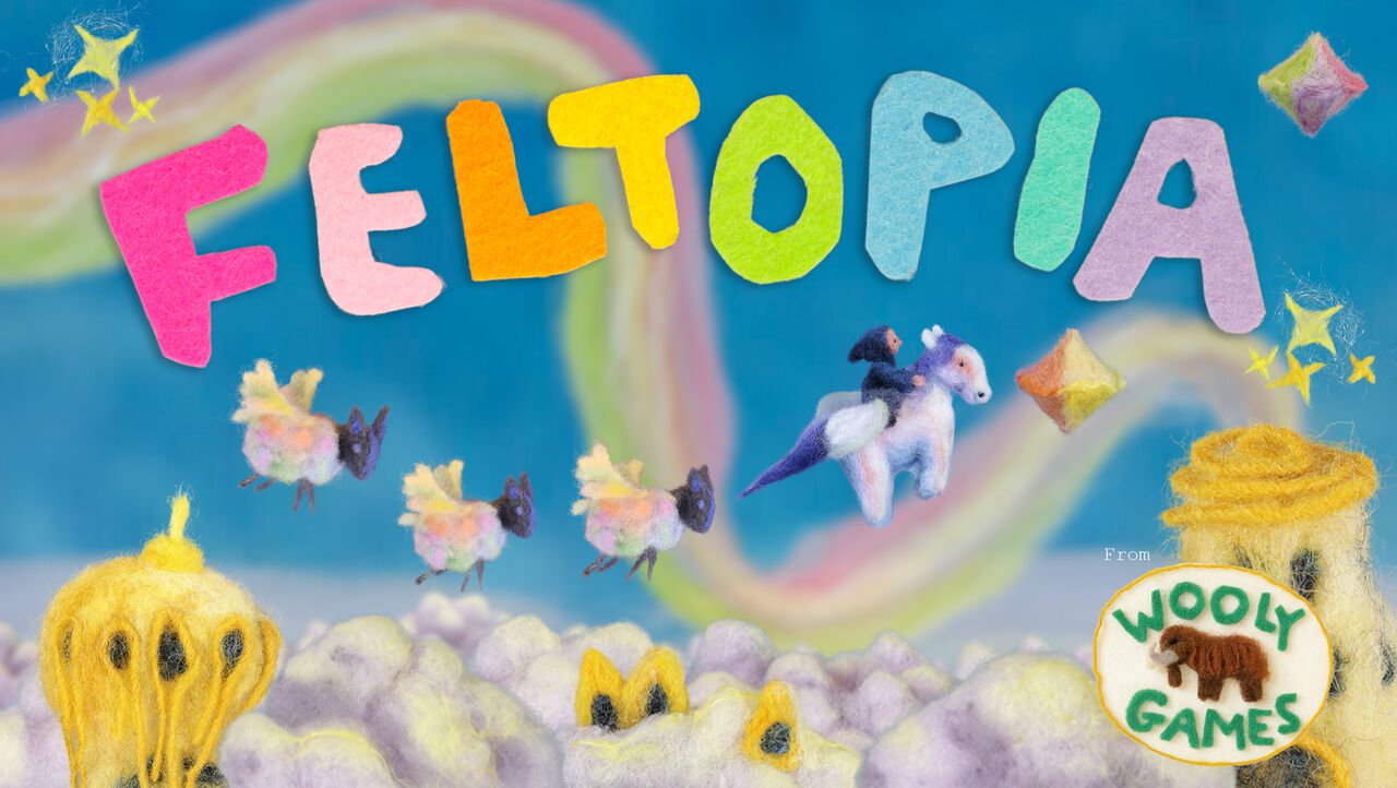 『Feltopia』実写フェルト細工がストップモーションアニメの技法で動く、異色の横スクロールシューティング!