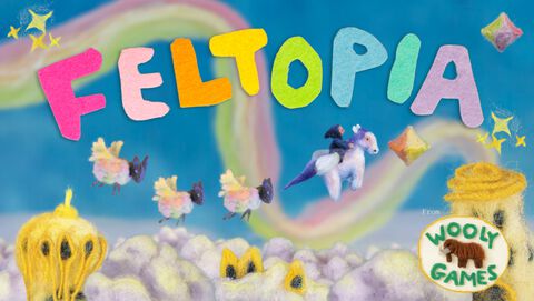 『Feltopia』実写フェルト細工がストップモーションアニメの技法で動く、異色の横スクロールシューティング！