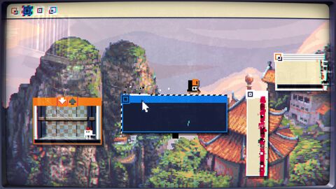 『MainFrames』フロッピーディスクが主人公のパズルアドベンチャー、プログラムを並べてデスクトップ画面を進む。Switchで2025年3月配信