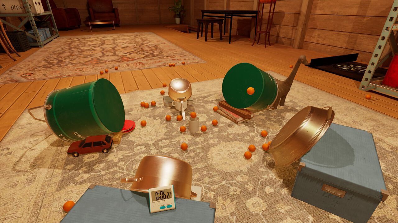 『TrickShot Simulator』達人級のスーパープレイに(実際やるのと変わらない難度で)挑戦。ふたつのボールの間にトランプを挟むなどの技を不屈の精神で決めよう