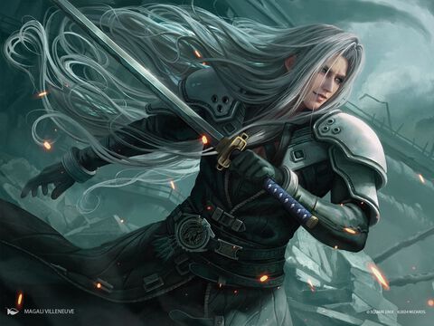 【MTG】『マジック：ザ・ギャザリング』と『FF』の新たなコラボイラストが公開。相まみえるクラウドとセフィロスが美麗なタッチで描かれる