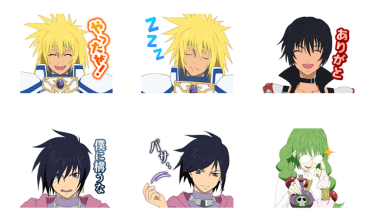 『テイルズ オブ』LINEスタンプ新作が発売開始。フェイスチャットバージョン2種が初登場。Vol.8まで展開予定【テイルズオブ30周年】