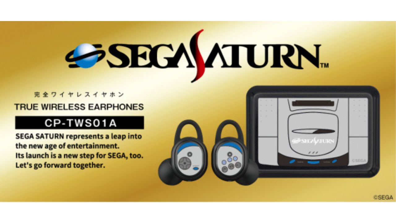 セガサターンの起動音・システム音を搭載したワイヤレスイヤホンが数量限定で販売。オンキヨー“CP-TWS01A”とのコラボモデル