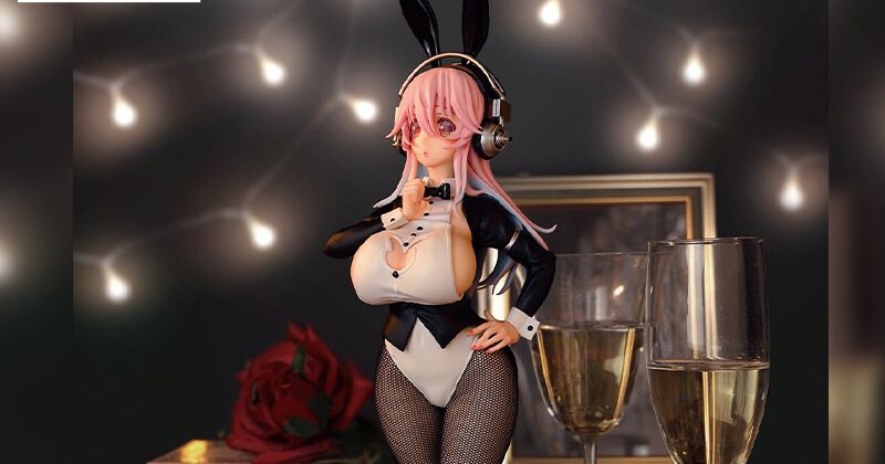 すーぱーそに子の大型バニーフィギュア新作が登場。シックな