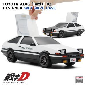 『頭文字D』主人公・藤原拓海の“TOYOTA AE86 トレノ”がウェットティッシュケースに。藤原とうふ店（自家用）仕様で登場