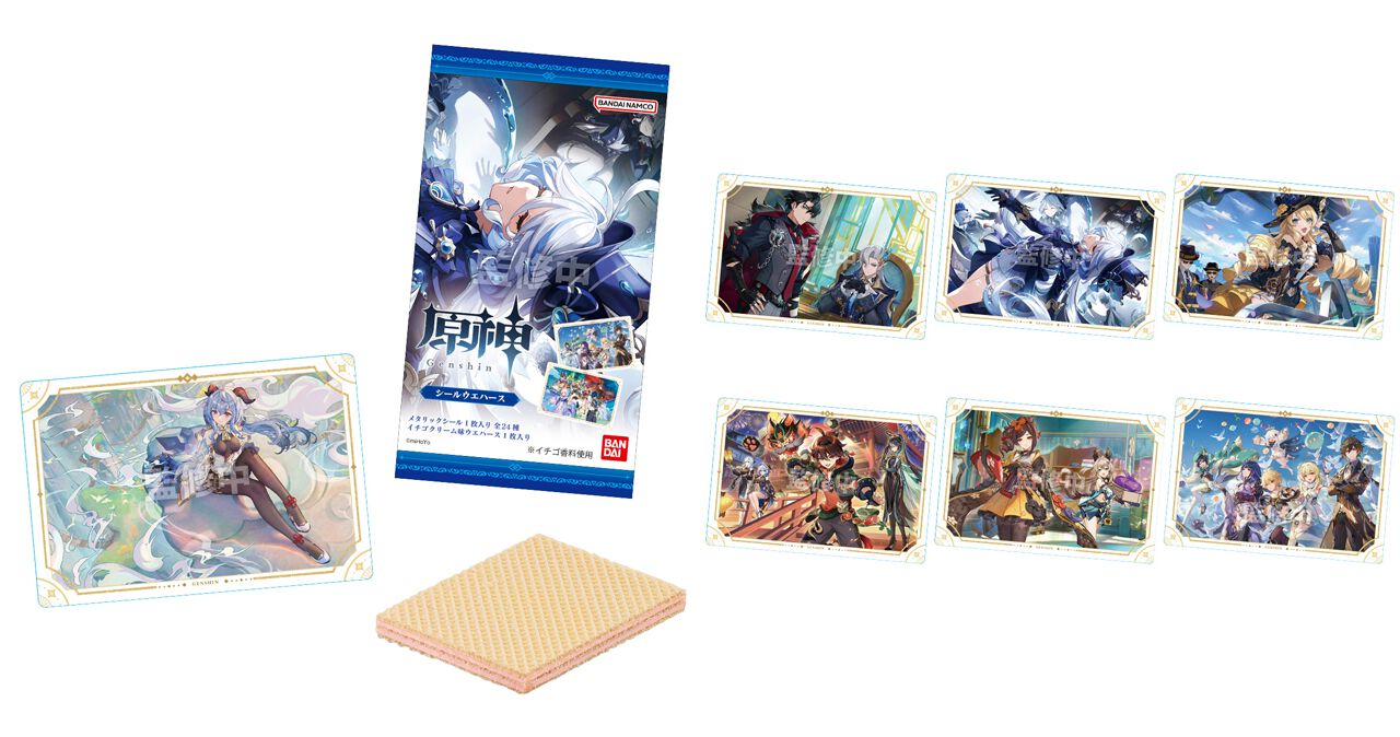 原神』シールウエハースの発売日は1/27に。全24種のメタリックシールの 