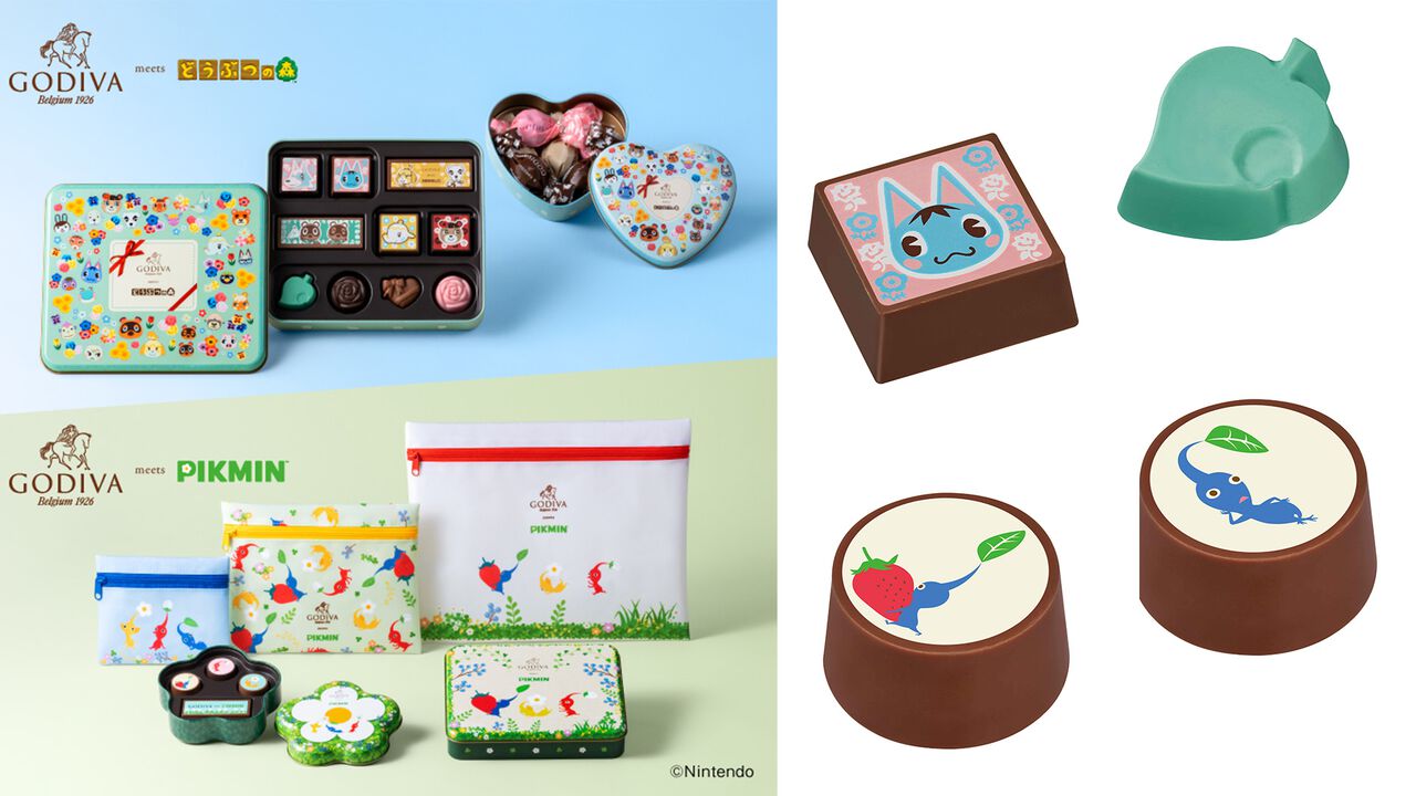 『ピクミン』『どうぶつの森』とゴディバのコラボチョコレートが本日(1/8)発売。オリジナルデザイン缶にキュートなチョコを詰め合わせ