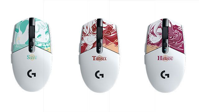 『原神』とロジクールGのゲーミングマウス“G304”がコラボ。早柚、トーマ、鹿野院平藏のデザイン3種が新登場