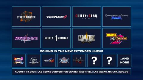 【EVO 2025】メイン種目が発表。『スト6』『鉄拳8』『ギルティギア ストライヴ』『グラブルVSライジング』ほか計8タイトル