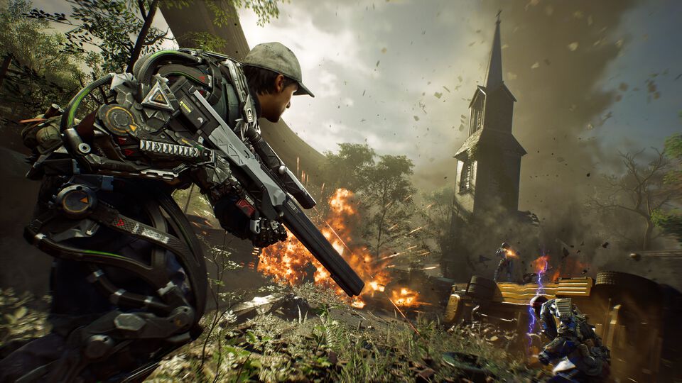 『Exoborne（エクスボーン）』襲い来る自然災害を強化スーツで乗り切る脱出系シューター。Steam版のプレイテストが2月12日より実施