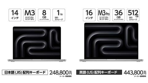 【アップル】M3/M3Pro搭載MacBook Pro在庫一掃特別セールがヤマダデンキECサイトで開催中