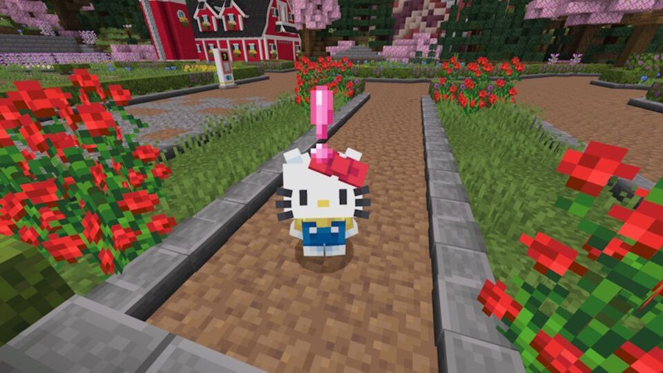 『マイクラ』サンリオコラボDLCが発売。ハローキティやマイメロディたちとまったり農園ライフ。サンリオテーマの家具やデコレーションも収録
