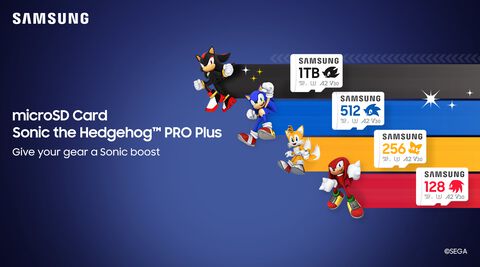 『ソニック』デザインのサムスン製microSDカードの予約販売がスタート。ナックルズ、テイルス、ソニック、シャドウがあしらわれた4種が展開