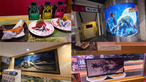 『モンハン』スシローコラボで新宿三丁目店にジンオウガ襲来。回復薬ボトルが超かわいい。『モンハン』一色の店内で寿司を狩りまくれ！