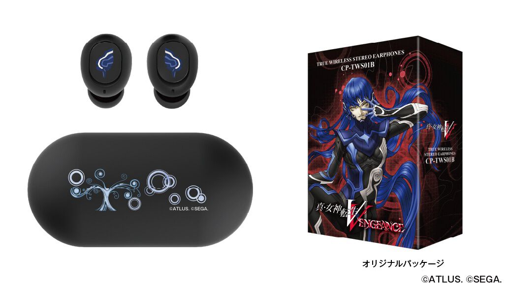 『真・女神転生V Vengeance』アオガミのボイス搭載コラボワイヤレスイヤホンが登場。ケースに“精神世界の樹と波紋”がデザイン。4月3日までの期間限定で販売
