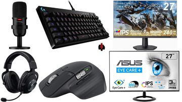Amazonスマイルセール新生活でゲーミングガジェットが安い！　ASUSのモニターが29％オフ、ロジクールのキーボードが28％オフ、HyperXのマイクが10％オフ