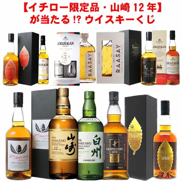 イチローズモルト 20th、山崎NV、白州NV、イチローズモルトMWR
