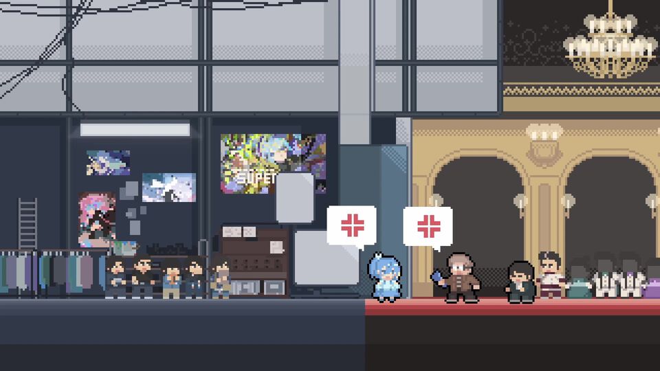 【ホロライブ】星街すいせい『ビビデバ』がゲーム化、価格無料でいきなり配信。おしゃまな馬車に飛び乗らない2D横スクロールアクション、強力なパンチやガラスシューズで攻撃