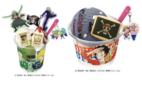 『ワンピース』×サーティワンコラボが4月1日より開催。ゴムゴムの実のシャーベット、ゾロとサンジの手配書チョコがトッピングされたサンデーなどが登場