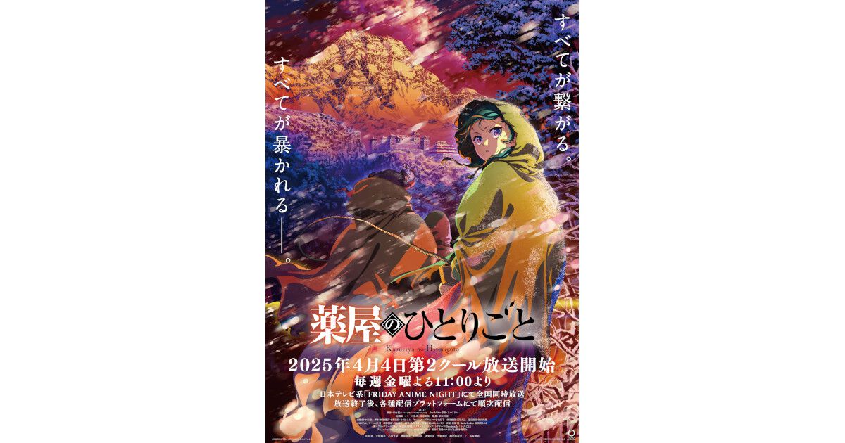 【貴重/人気】薬屋のひとりご/2025年 第2期放送決定!★ポスター 薬屋のひとりごと」第2期、25年1月より連続2クールで放送！ 宮中