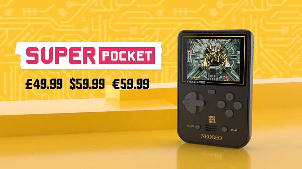 ネオジオの名作ゲームがどこでも遊べる携帯ゲーム機“Super Pocket NEOGEO Edition”が公開。“EVERCADE”規格の単体ソフト『NEOGEO Arcade 1』と同時発表
