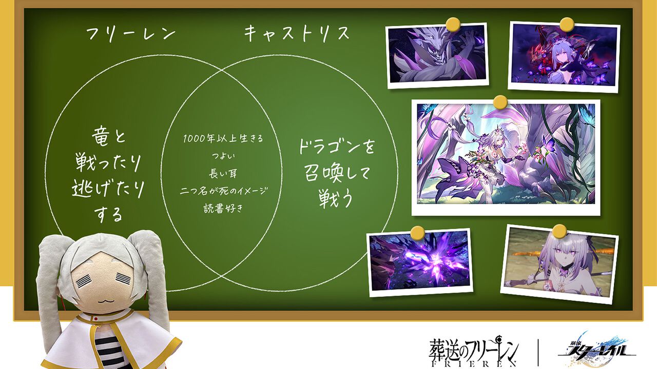 【崩壊スターレイル】『葬送のフリーレン』公式Xから1枚の画像とクスッとくるひと言を突如投稿。フリーレンいわく新キャラ“キャストリス”と“フリーレン”は似ている(?)
