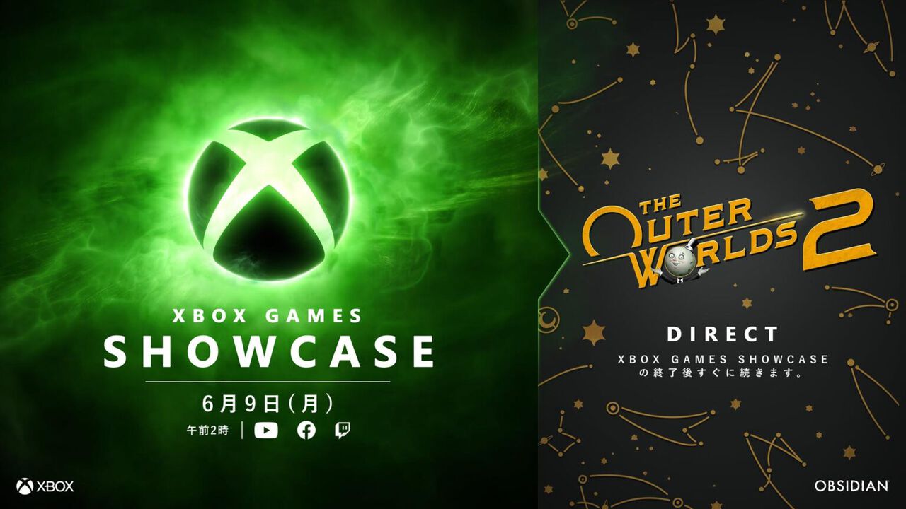 “Xbox Games Showcase”&“The Outer Worlds 2 Direct”が6月9日午前2時より配信決定。さまざまなタイトルの最新情報や『The Outer Worlds 2』のゲームプレイが公開予定