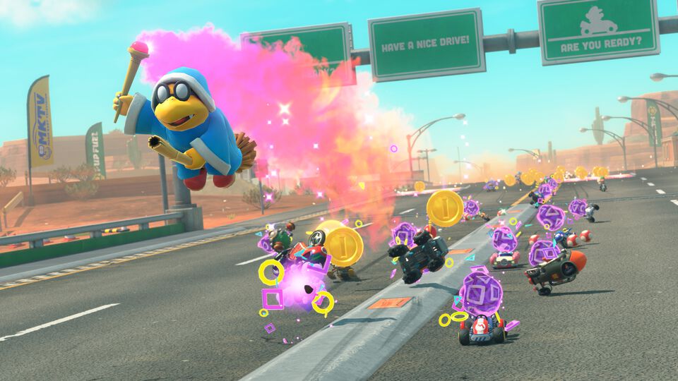 『マリオカート ワールド』新アイテムが発表。ゴールデンこうらやハンマーなどが追加。カメックはまさかのアイテム枠として登場【マリカダイレクト】