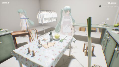 『KOEGASURU』4月25日よりSteamで無料配信。初音ミクを操作して脱出する過程が自分だけのMVになる脱出ゲーム。TEMPLIMEの楽曲『こえがする』の世界が舞台