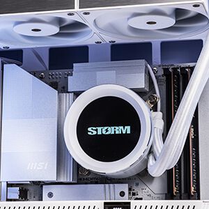 STORMゲーミングPC第5弾“流界”発売【曲面デザイン/LEDモード切り替え対応/背面コネクタマザーボード＆2.8インチ大画面液晶水冷搭載】